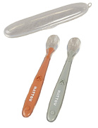 Набор ложек Nattou силиконовых 2 шт и футляр 876834