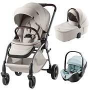 Коляска 3 в 1 Britax Roemer RIO LUX и автокресло Baby-Safe PRO Style Harbor Blue Soft Taupe