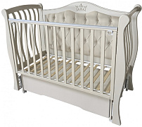 Детская кроватка Кедр Мэри 3 (маятник универсальный,колесо) кашемир