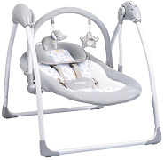 Детские электрокачели Indigo Star Light серый