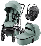 Коляска 3 в 1 Britax Roemer Smile 5Z и автокресло Baby-Safe Pro Classic Deep Grey Jade Green