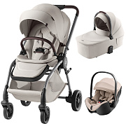 Коляска 3 в 1 Britax Roemer RIO LUX и автокресло Baby-Safe PRO Style Teak Soft Taupe