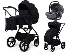 Детская коляска Rant Teo Soft 3 в 1 с автокреслом Evomax Grey Black