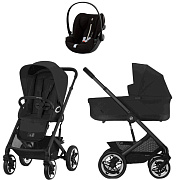 Коляска Cybex Talos S Lux BLK complete Cloud G Moon Black Plus 3 в 1 Moon Black с дождевиками