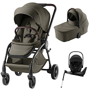 Коляска 3 в 1 Britax Roemer RIO LUX и автокресло Baby-Safe PRO Space Black + Vario Base 5Z Urban olive