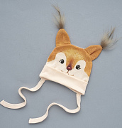 Шапочка-котелок Little Star Белочка 69461 персик 38