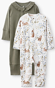 Пижамный комбинезон Happy Baby 2 шт. 90136-0 ЧЗ оливково-белый / olive-white