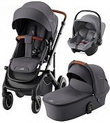 Коляска 3 в 1 Britax Roemer Smile 5Z и автокресло Baby-Safe Core Frost Grey Midnight Grey