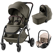 Коляска 3 в 1 Britax Roemer RIO LUX и автокресло Baby-Safe PRO Style Teak Urban olive