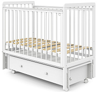 Детская кроватка Bebizaro Ariel маятник продольный с ящиком BZALMYA/01/WH White