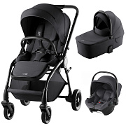 Коляска 3 в 1 Britax Roemer RIO Style и автокресло Baby-Safe Core Midnight Grey2 Carbon Black