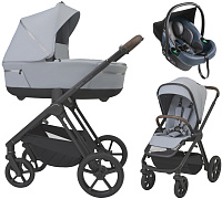 Детская коляска 3 в 1 Espiro Miloo 2.0 и автокресло Pi Gray blue 303 unique dove