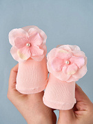 Носочки трикотажные Little Star 00055 (ЧЗ-мз) цветочек, персик, 6 см