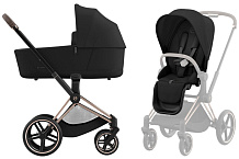 Коляска 2 в 1 Cybex Priam IV Rosegold complete 523001473 Sepia Black