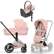 Коляска Cybex Priam V Rosegold Style Cloud T Peach Pink Plus Base T 4 в 1 Peach Pink