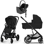 Коляска Cybex Balios S Lux BLK complete Cloud T Sepia Black Plus Base T 4 в 1 Moon Black с дождевиками