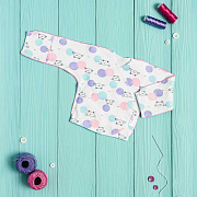 Распашонка Vikalex Шарики розовые футер 62