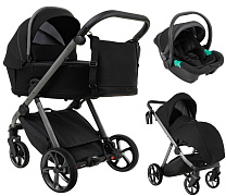 Детская коляска Pituso Sole 3 в 1 с автокреслом Santiso Pro Black PMPT/023 Black