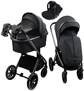 Детская коляска AmaroBaby Genius 3 в 1 с автокреслом Rant Cruise Black серый