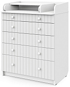 Детский пеленальный комод Bebizaro Modern New Line BZMNNEWLE/01/WH White