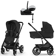 Коляска Cybex Talos S Lux BLK complete Cloud G Fog Grey Base G 4 в 1 Moon Black с дождевиками