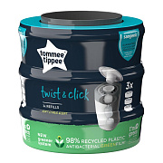 Кассеты Tommee Tippee для утилизатора, накопителя для подгузников Twist & Click, 3 шт.