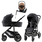 Коляска 3 в 1 Britax Roemer Smile 5Z Style и автокресло Baby-Safe PRO LUX Warm Caramel + Vario Base 5Z Carbon Black