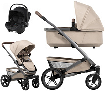 Детская коляска 3 в 1 Joolz Geo5 и автокресло Baby-Safe Core Space Black без адаптеров Sandy Taupe