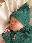 Шапочка вязаная AmaroBaby Pure Love Tot, демисезонная ЧЗ зеленый 44