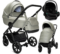 Детская коляска Noordi Fjordi Leather V2 3 в 1 с автокреслом Terra Black 1462074 Sleet