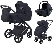 Детская коляска Rant Garda 3 в 1 с автокреслом Miro Dark Grey Black