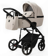 Детская коляска Adamex Mobi Deluxe New 3 в 1 MN-SA07 СВЕТЛО-БЕЖЕВАЯ КОЖА