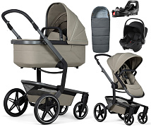 Детская коляска 4 в 1 Joolz Day 5 и автокресло Baby-Safe Core Space Black и база Vario Base 5Z + конверт в подарок Sage green