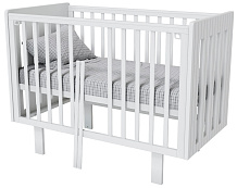 Кроватка Lunna Charm маятник, колесо белый