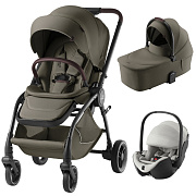 Коляска 3 в 1 Britax Roemer RIO LUX и автокресло Baby-Safe PRO LUX Linen Grey Urban olive