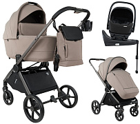 Детская коляска Pituso Teffy 4 в 1 с автокреслом Baesa Black с базой Hazel/Graphite