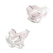 Соска-пустышка цельносиликоновая Roxy-Kids в стерилизаторе, 2 шт, 0-6 мес. RSS-005-2S прозрачная
