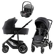 Коляска 3 в 1 Britax Roemer Smile 5Z Style и автокресло Baby-Safe PRO Style Mineral Grey Carbon Black