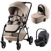 Коляска 3 в 1 Britax Roemer RIO Style и автокресло Baby-Safe PRO Midnight Grey Teak