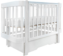 Детская кроватка Pituso Olivia маятник,ящик Pit-101 Белый-Белый