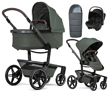 Детская коляска 3 в 1 Joolz Day 5 и автокресло Baby-Safe Core Space Black без адаптеров + конверт в подарок Forest green