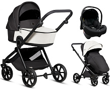 Детская коляска Tutis Mio 3 Plus Leather New 3 в 1 с автокреслом Elo Lux EduSky Black 1622200 Silver Grey