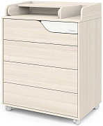 Детский пеленальный комод Атон Esmee 805 с Push и органайзером ясень севилья-белый