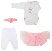 Набор Топотушки нарядный для девочки (4 пр) 4-46 розовый 62