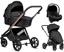 Детская коляска Tutis Mio 3 Plus Black Edition New 3 в 1 с автокреслом Elo Lux EduSky Black 1622292 Rose Gold