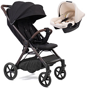 Прогулочная коляска Peppy Vigo с автокреслом Rise Milk Black черный