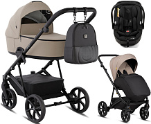 Детская коляска Tutis Enzo 3 в 1 с автокреслом Beno Black 1702545 Камень/ Dune