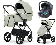 Детская коляска Rant Teo Soft 3 в 1 с автокреслом Miro Graphite Sage