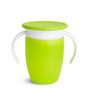 Поильник непроливайка Munchkin Miracle 360° с крышкой и ручками 207 мл. с 6 мес. 12094/51856G зеленый