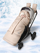 Конверт меховой AmaroBaby Frost 85-105 см светло-бежевый